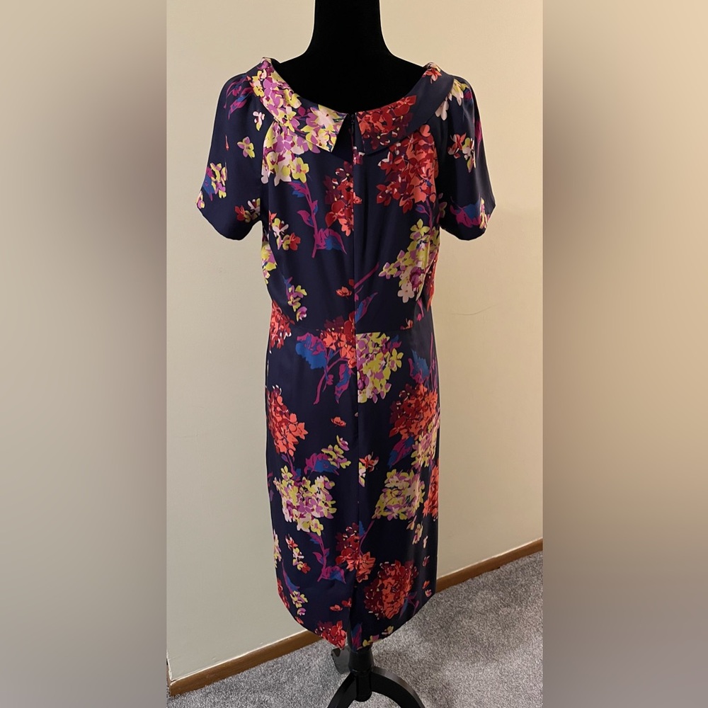 Boden Floral Print Navy Dress - Picture 2 of 3